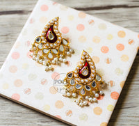 Kundan Paisley Earrings