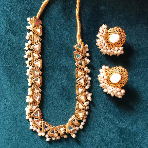 Geometrical Kundan Choker & Earrings