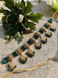 Emerald statement choker set